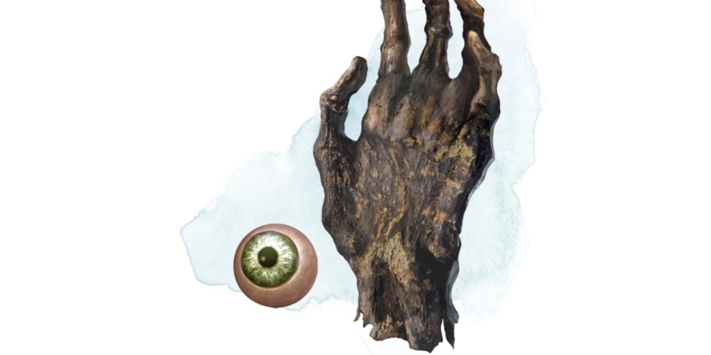 An entry image showing the Hand and Eye of Vecna magic items in DnD 5e