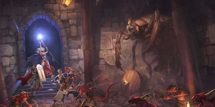 An entry image of a combat in the DnD 5e adventuring day